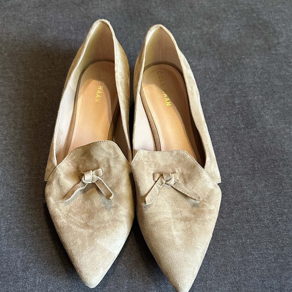 Cole Haan Women's Beige Suede Flats